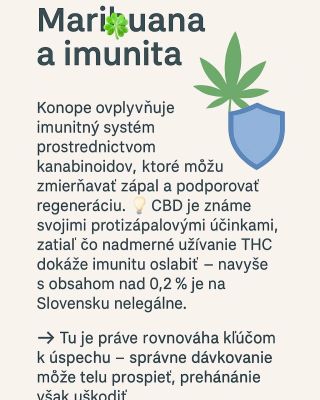 Ko*ope ovplyvňuje imunitný systém prostredníctvom ka*abinoidov. 🌿 CBD môže podporovať prirodzenú regeneráciu a pomáhať pri...